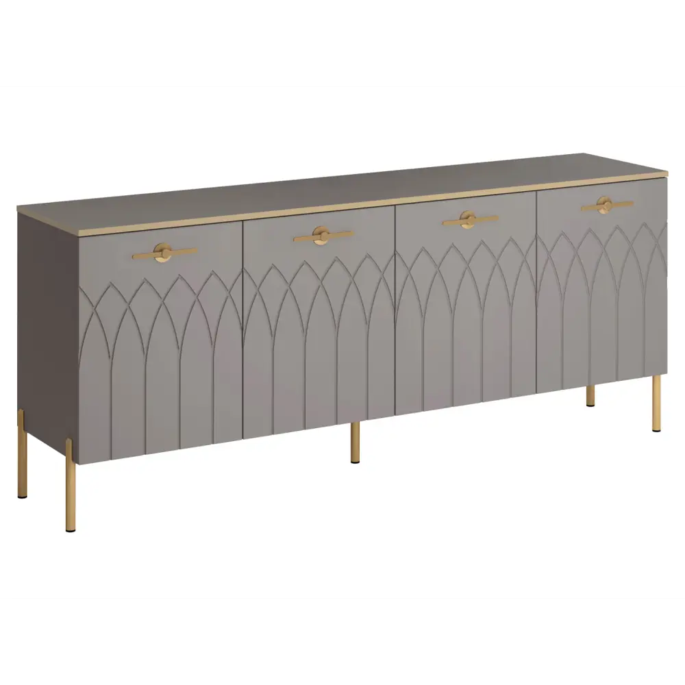 Фото 3 Комод Кураж Кендел 182x43x80 см ЛДСП цвет мокко/силк анис