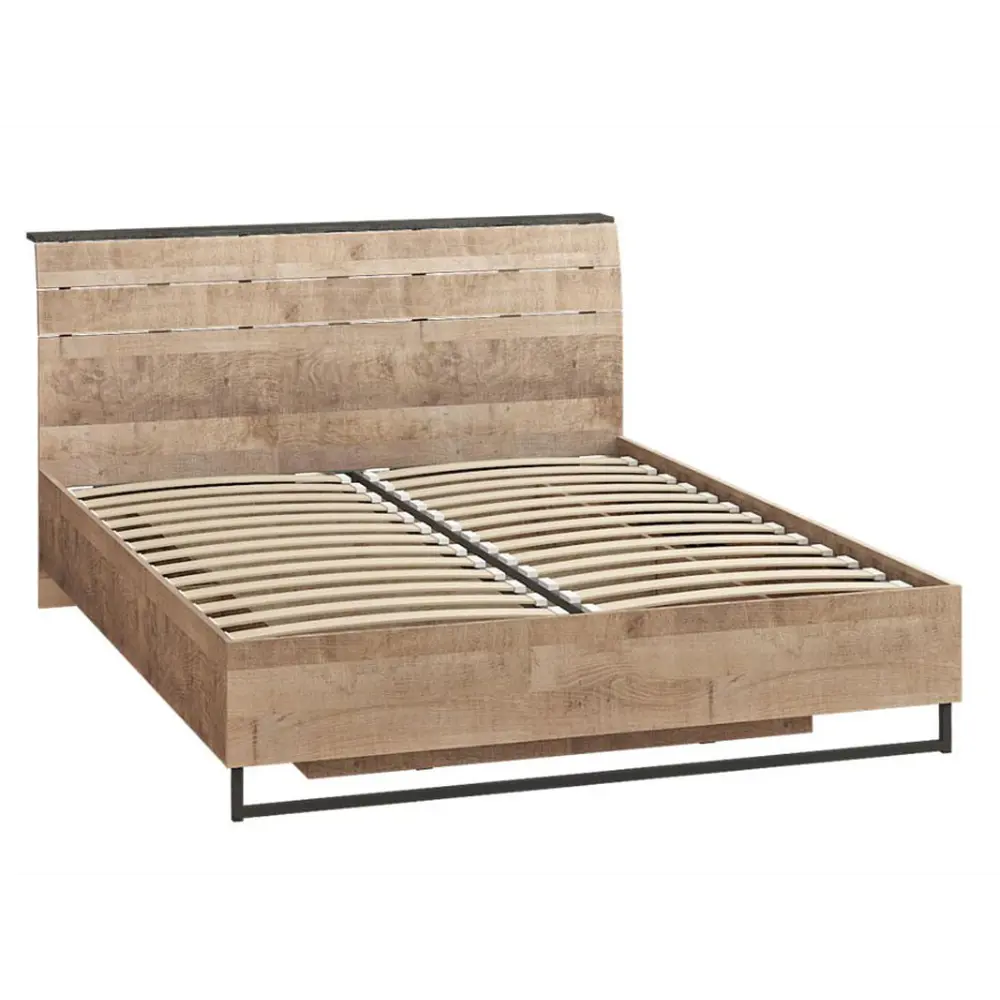 Фото 5 Кровать Moby Трувор 165x109x222 см ЛДСП цвет дуб гранж песочный/интра/черный Фото 5 Кровать Moby Трувор 165x109x222 см ЛДСП цвет дуб гранж песочный/интра/черный