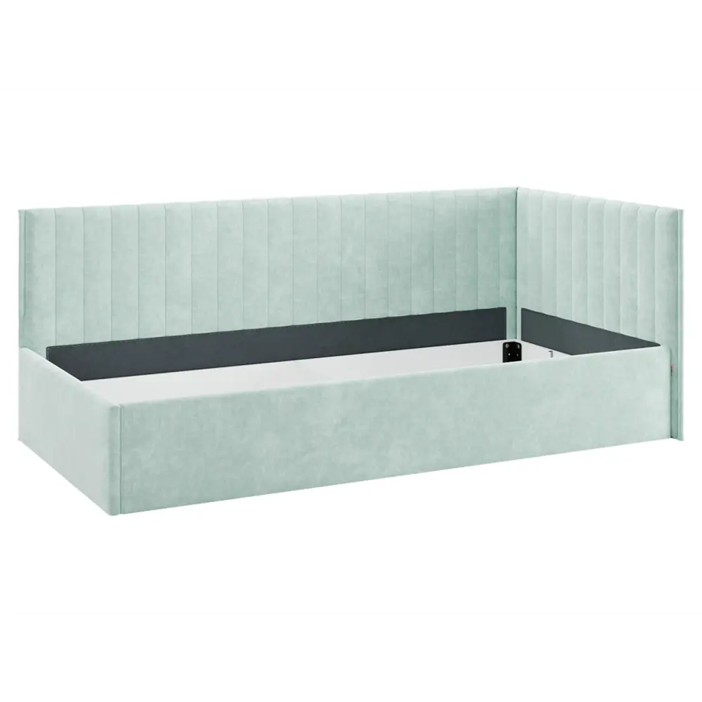 Фото 6 Кровать Правила мебели 186445 212x78x101.5 см ЛДСП цвет мята/велюр Фото 6 Кровать Правила мебели 186445 212x78x101.5 см ЛДСП цвет мята/велюр