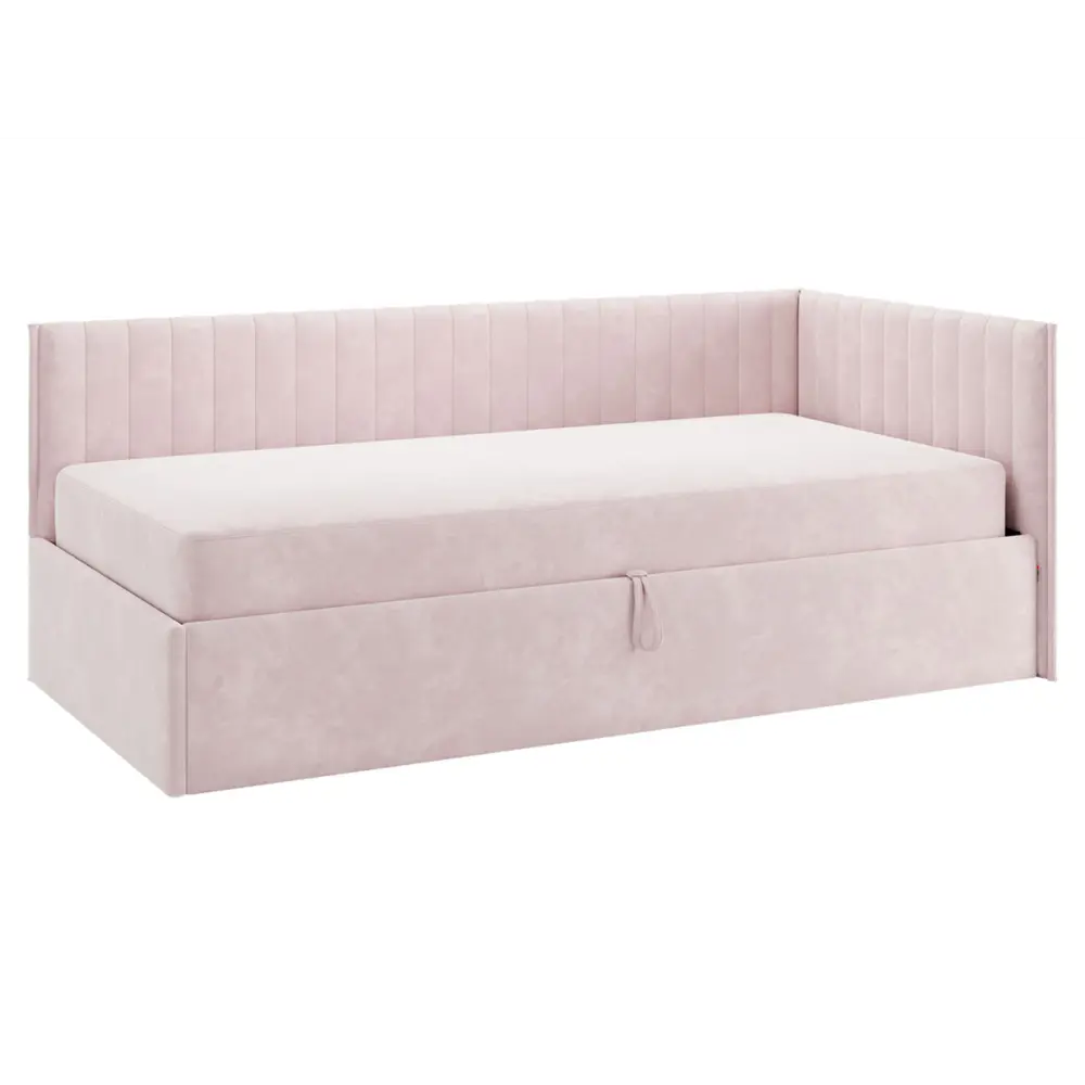 Фото Кровать Правила мебели 186450 212x78x101.5 см ЛДСП цвет нежно-розовый/велюр Фото Кровать Правила мебели 186450 212x78x101.5 см ЛДСП цвет нежно-розовый/велюр