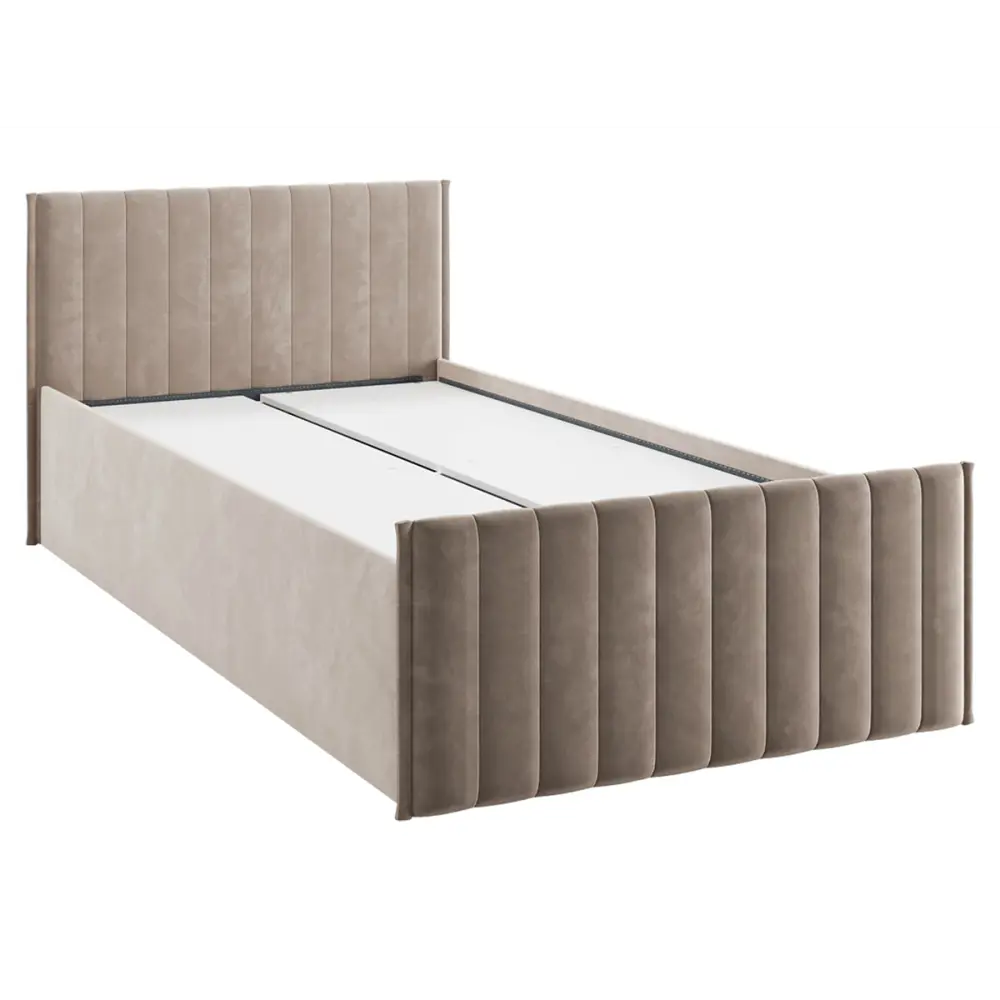 Фото 2 Кровать Правила мебели 186385 101.5x78x212 см ЛДСП цвет латте/велюр