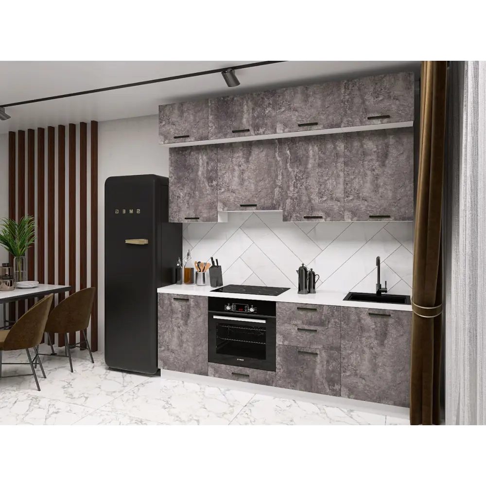 Фото 3 Кухонный гарнитур Sv-мебель Модус 175125 210x250.4x53.8 см ЛДСП цвет серый