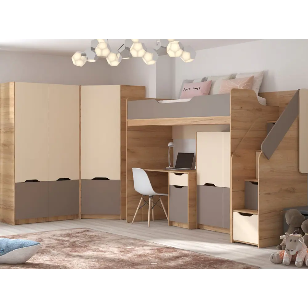 Фото 3 Письменный стол Мк стиль 154228 101.6x76.2x59 см ЛДСП цвет бежевый/светлое дерево Фото 3 Письменный стол Мк стиль 154228 101.6x76.2x59 см ЛДСП цвет бежевый/светлое дерево