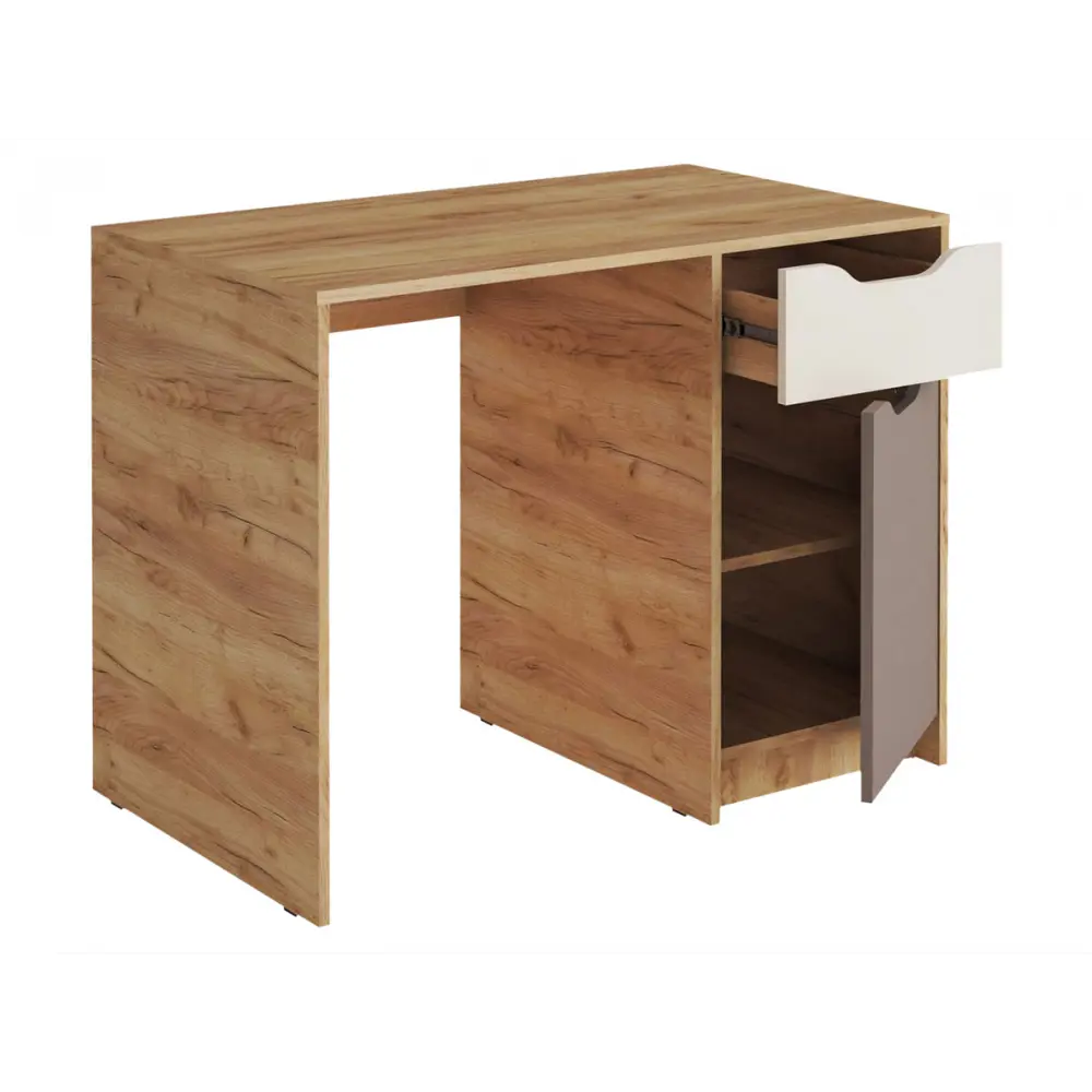 Фото 2 Письменный стол Мк стиль 154228 101.6x76.2x59 см ЛДСП цвет бежевый/светлое дерево Фото 2 Письменный стол Мк стиль 154228 101.6x76.2x59 см ЛДСП цвет бежевый/светлое дерево