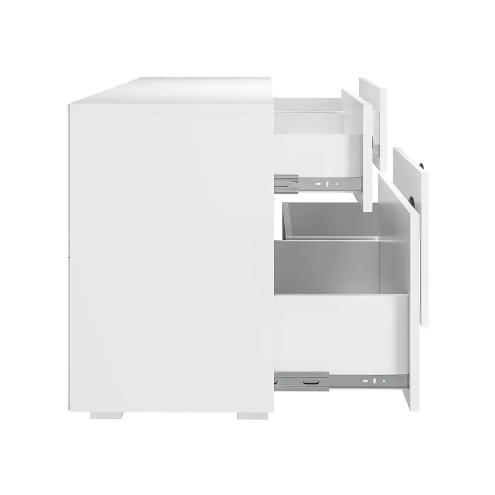 Фото 3 Тумба прикроватная Bts Северина 50.2x39.7x37.2 см 2 ящика ЛДСП цвет белый Фото 3 Тумба прикроватная Bts Северина 50.2x39.7x37.2 см 2 ящика ЛДСП цвет белый