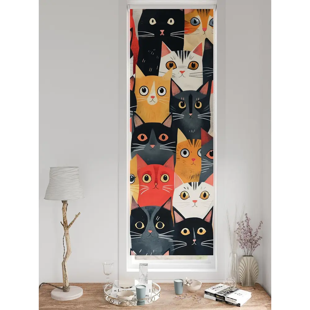 Фото 2 Рулонная штора блэкаут At Home НокретAT785088057, 57x170см, цвет красный, серый, желтый Фото 2 Рулонная штора блэкаут At Home НокретAT785088057, 57x170см, цвет красный, серый, желтый