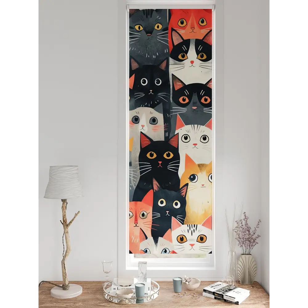 Фото 3 Рулонная штора блэкаут At Home НокретAT785088057, 57x170см, цвет красный, серый, желтый Фото 3 Рулонная штора блэкаут At Home НокретAT785088057, 57x170см, цвет красный, серый, желтый