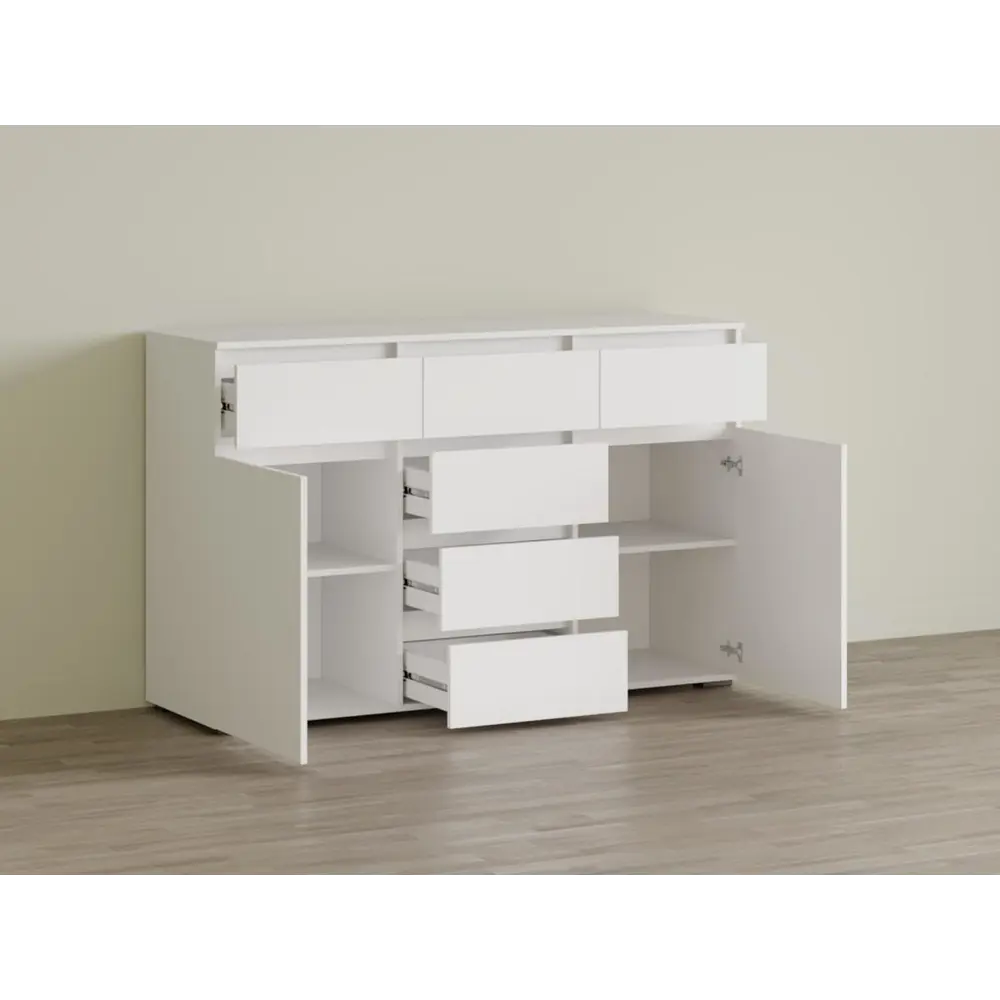 Фото 9 Комод Правила мебели xелен 6 ящиков 150.2x46x95.8 см ЛДСП цвет белый