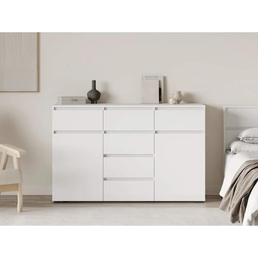 Фото 6 Комод Правила мебели xелен 6 ящиков 150.2x46x95.8 см ЛДСП цвет белый