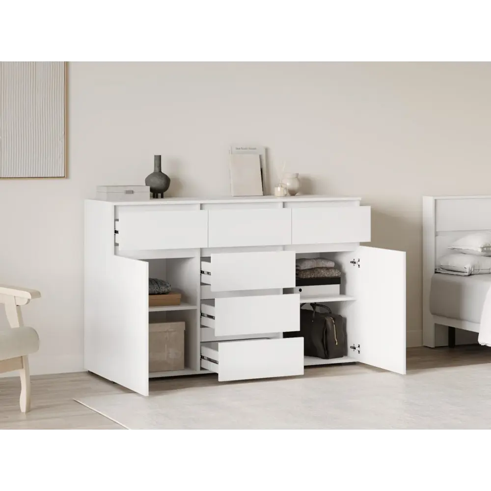 Фото 4 Комод Правила мебели xелен 6 ящиков 150.2x46x95.8 см ЛДСП цвет белый