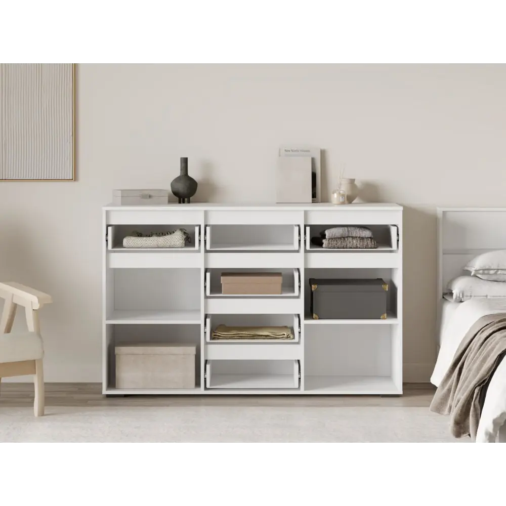 Фото 7 Комод Правила мебели xелен 6 ящиков 150.2x46x95.8 см ЛДСП цвет белый