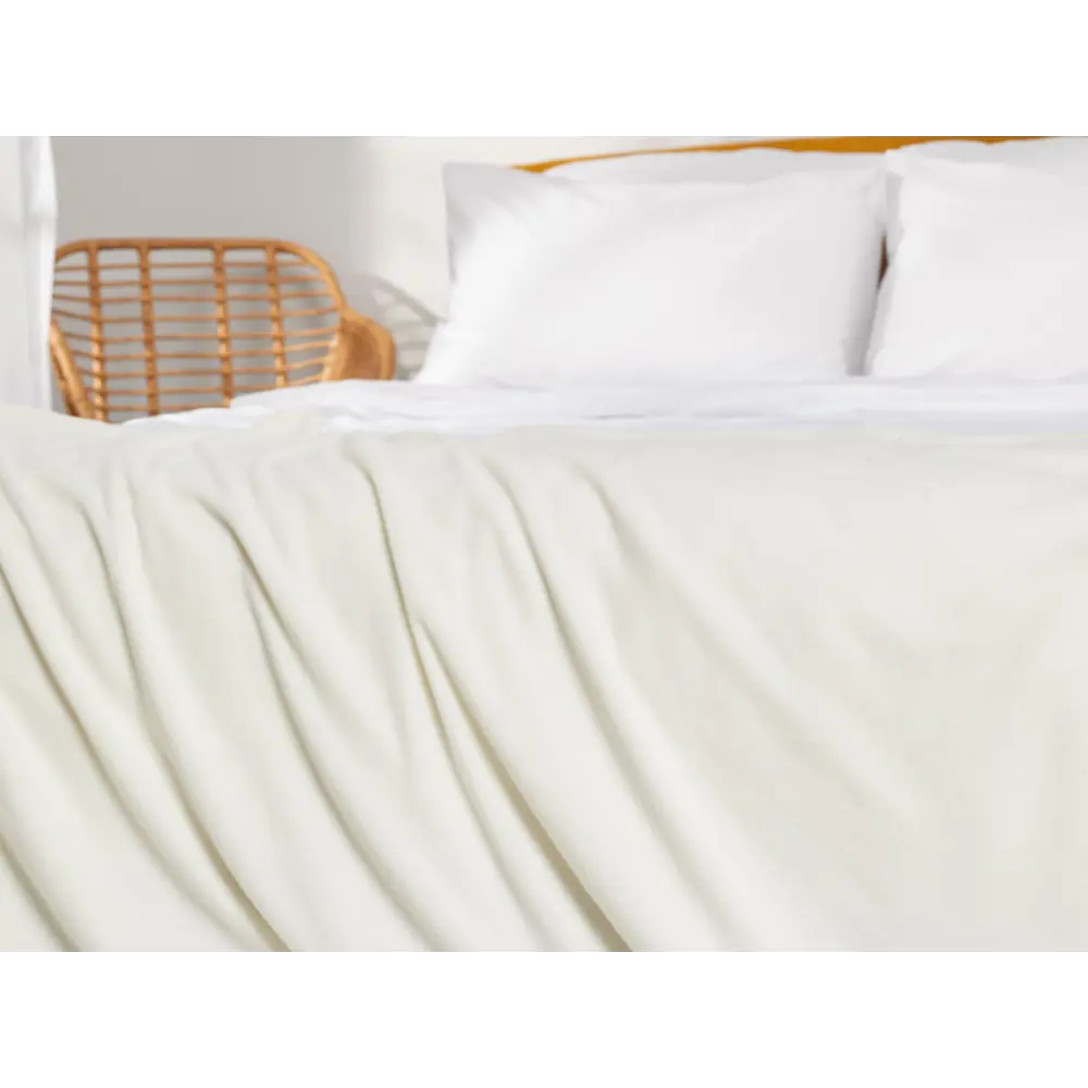 Фото 4 Плед МИ Текстиль 167580 160x120 см флис цвет молочный Фото 4 Плед МИ Текстиль 167580 160x120 см флис цвет молочный