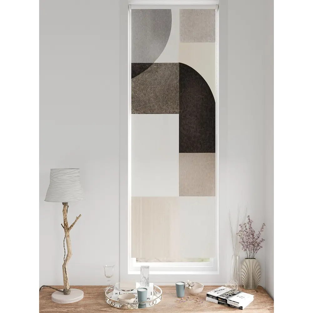 Фото 5 Рулонная штора блэкаут At Home НокретAT785148057, 57x170см, цвет бежевый, коричневый Фото 5 Рулонная штора блэкаут At Home НокретAT785148057, 57x170см, цвет бежевый, коричневый