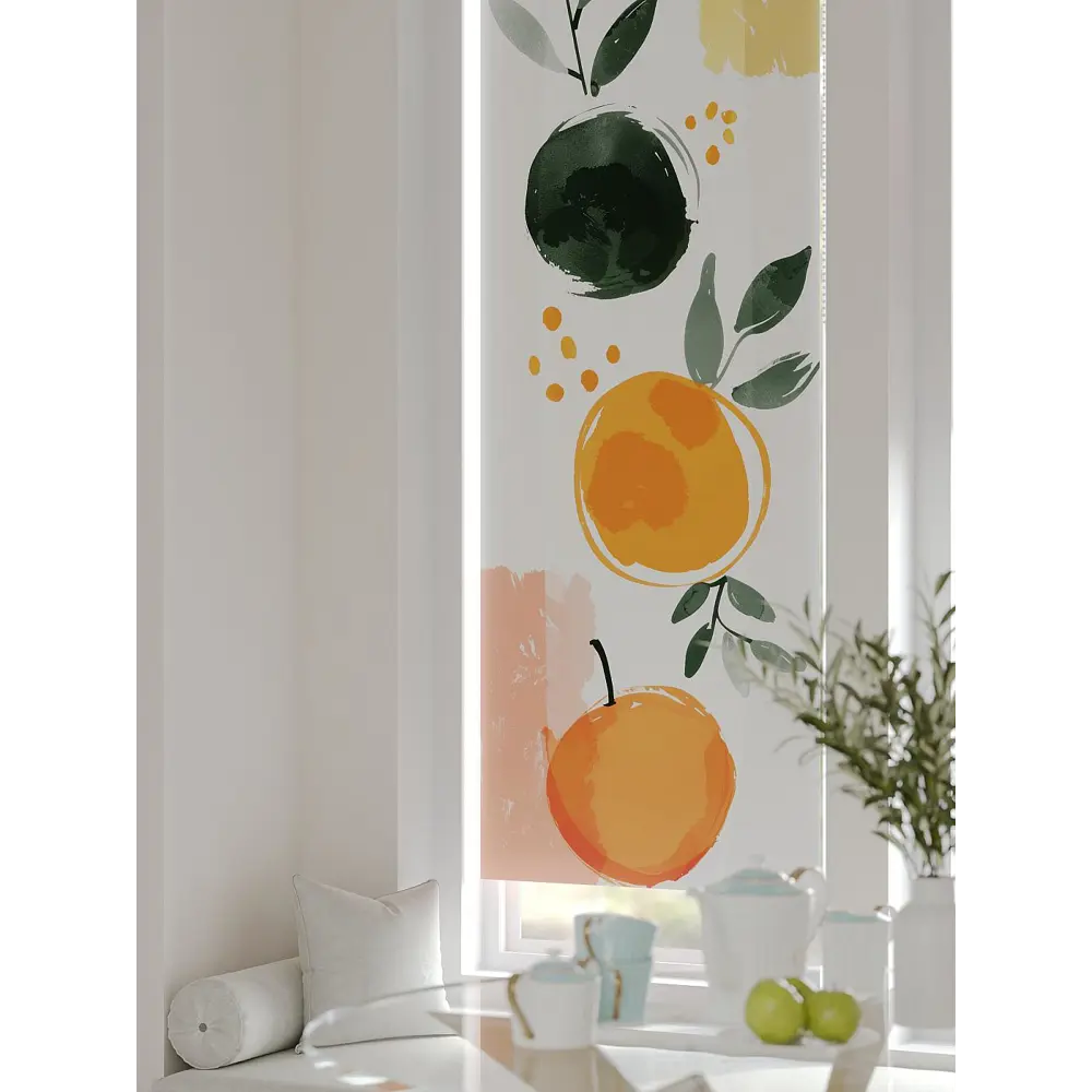 Фото 5 Рулонная штора блэкаут At Home НокретAT785162057, 57x170см, цвет белый, красный, зеленый, оранжевый