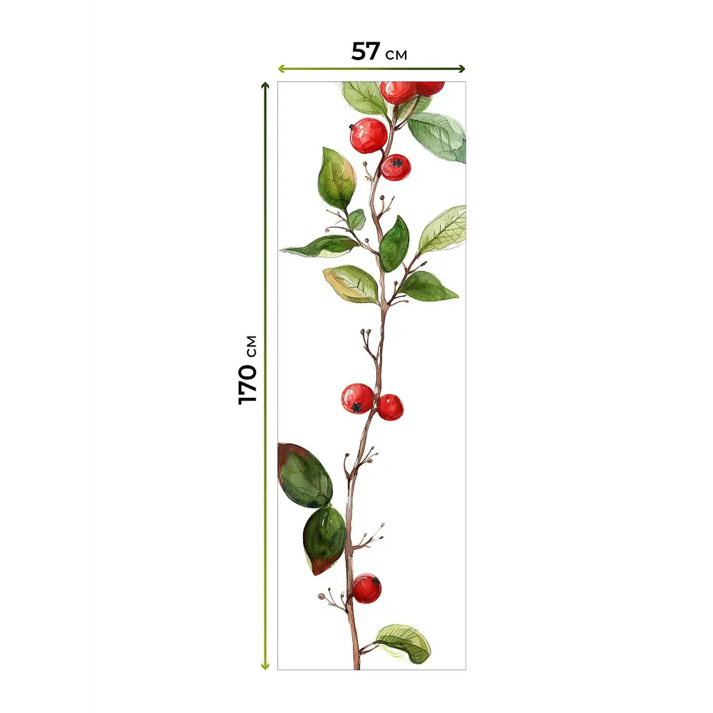 Фото 7 Рулонная штора блэкаут At Home НокретAT785026057, 57x170см, цвет белый, красный, зеленый