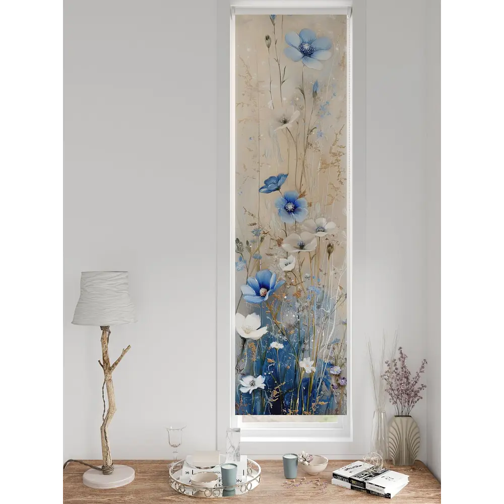 Фото 7 Рулонная штора блэкаут At Home ЛомкренAT785024047, 47x170см, цвет бежевый, синий Фото 7 Рулонная штора блэкаут At Home ЛомкренAT785024047, 47x170см, цвет бежевый, синий