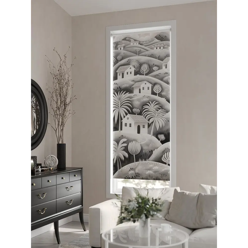 Фото 6 Рулонная штора At Home AT784112068, 68x170см, цвет белый, серый Фото 6 Рулонная штора At Home AT784112068, 68x170см, цвет белый, серый