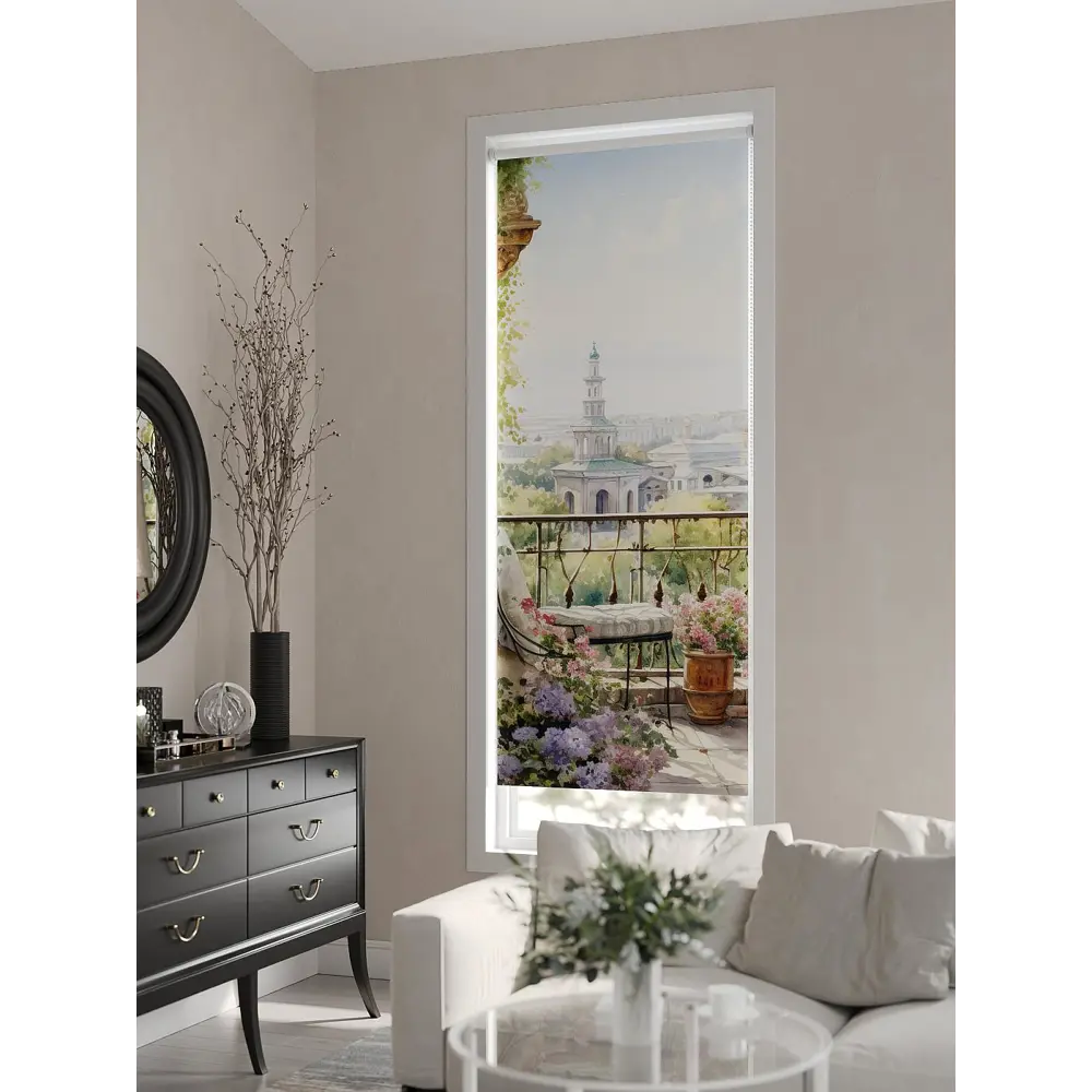 Фото 3 Рулонная штора At Home AT784134068, 68x170см, цвет бежевый, белый, синий Фото 3 Рулонная штора At Home AT784134068, 68x170см, цвет бежевый, белый, синий