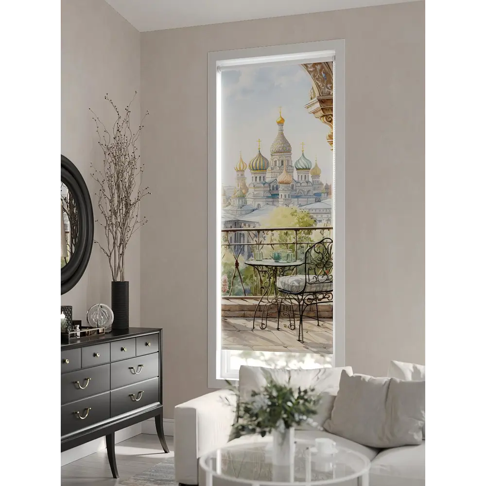Фото 7 Рулонная штора At Home AT784134068, 68x170см, цвет бежевый, белый, синий Фото 7 Рулонная штора At Home AT784134068, 68x170см, цвет бежевый, белый, синий
