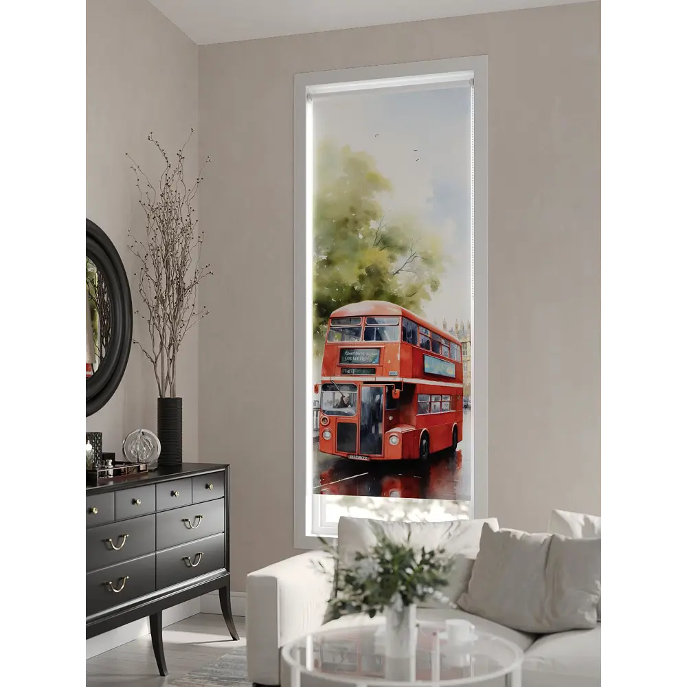 Фото 4 Рулонная штора At Home AT784142068, 68x170см, цвет бежевый, красный, зеленый Фото 4 Рулонная штора At Home AT784142068, 68x170см, цвет бежевый, красный, зеленый
