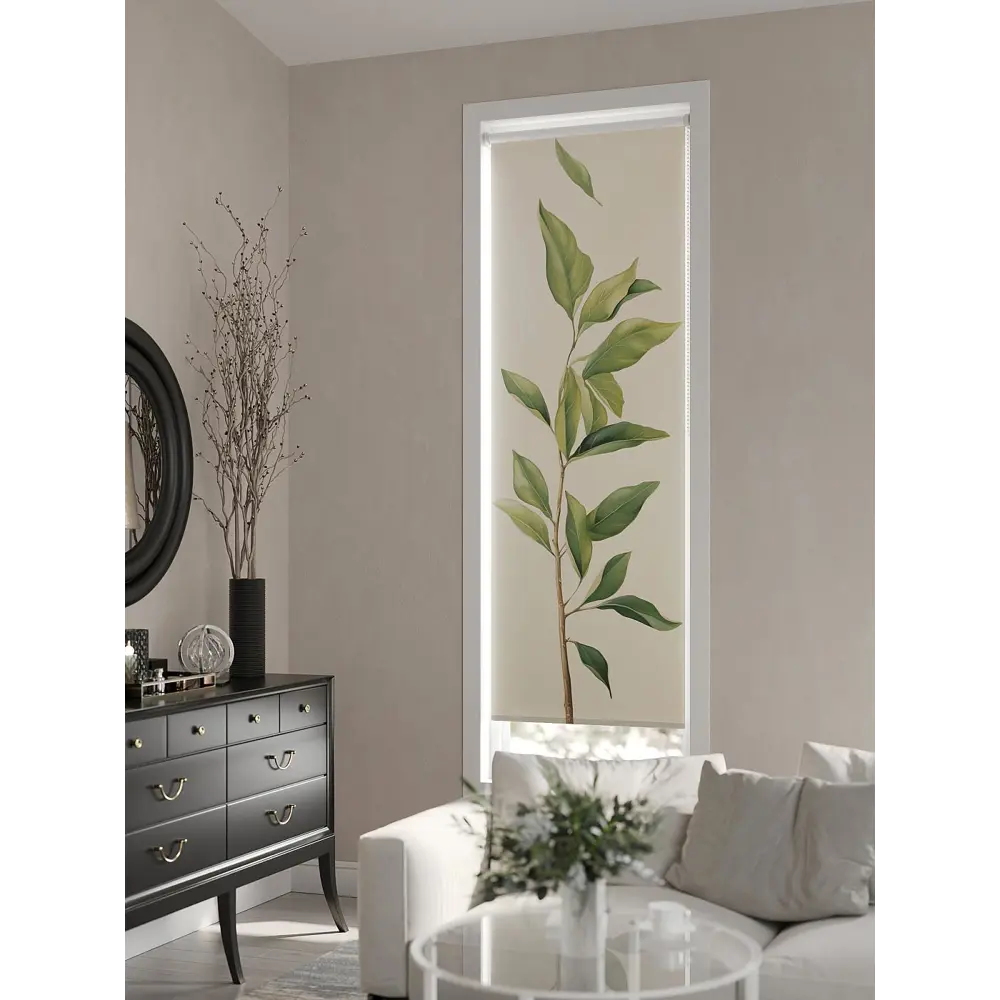 Фото 3 Рулонная штора At Home AT784068057, 57x170см, цвет бежевый, зеленый Фото 3 Рулонная штора At Home AT784068057, 57x170см, цвет бежевый, зеленый
