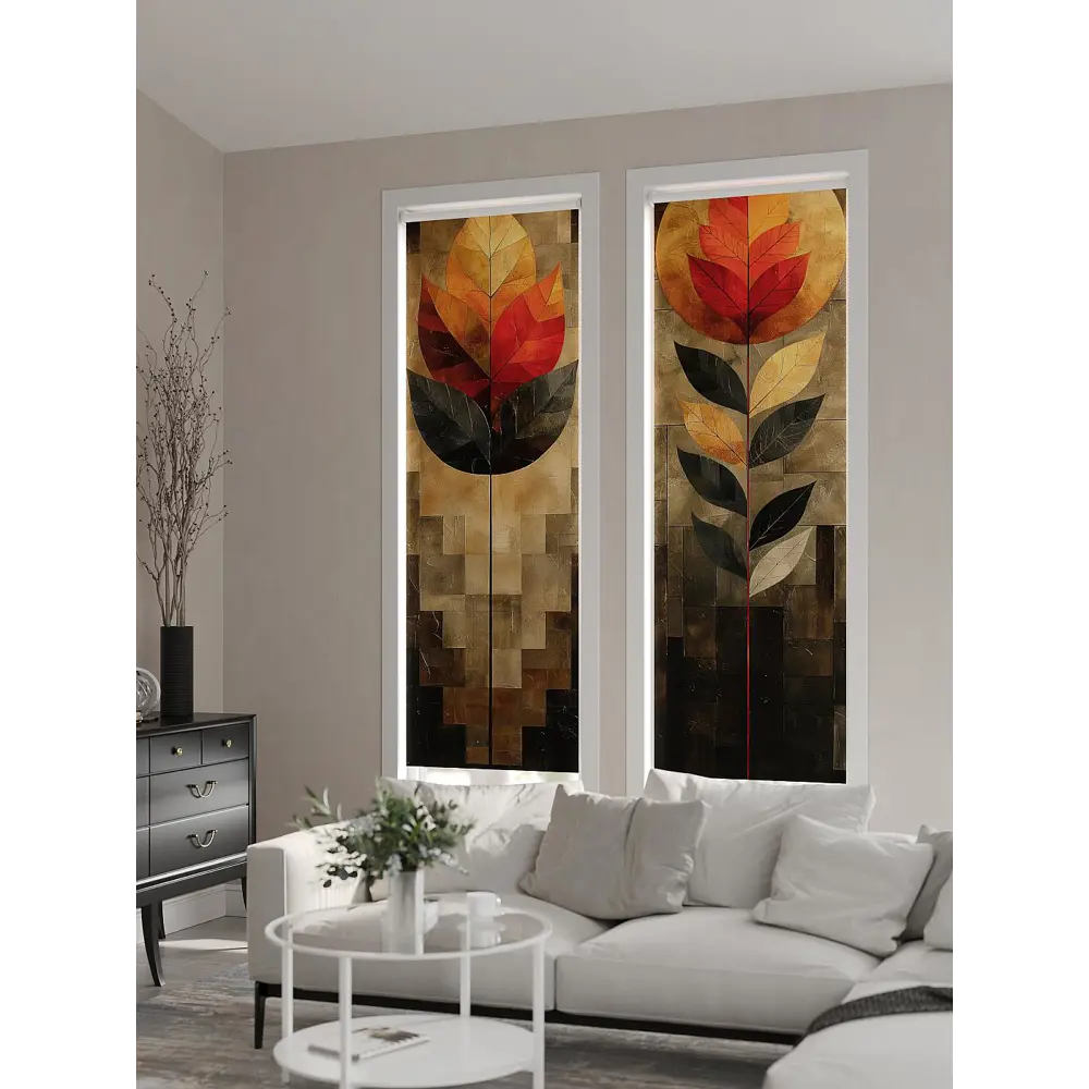 Фото 4 Рулонная штора At Home AT784007057, 57x170см, цвет коричневый, оранжевый Фото 4 Рулонная штора At Home AT784007057, 57x170см, цвет коричневый, оранжевый