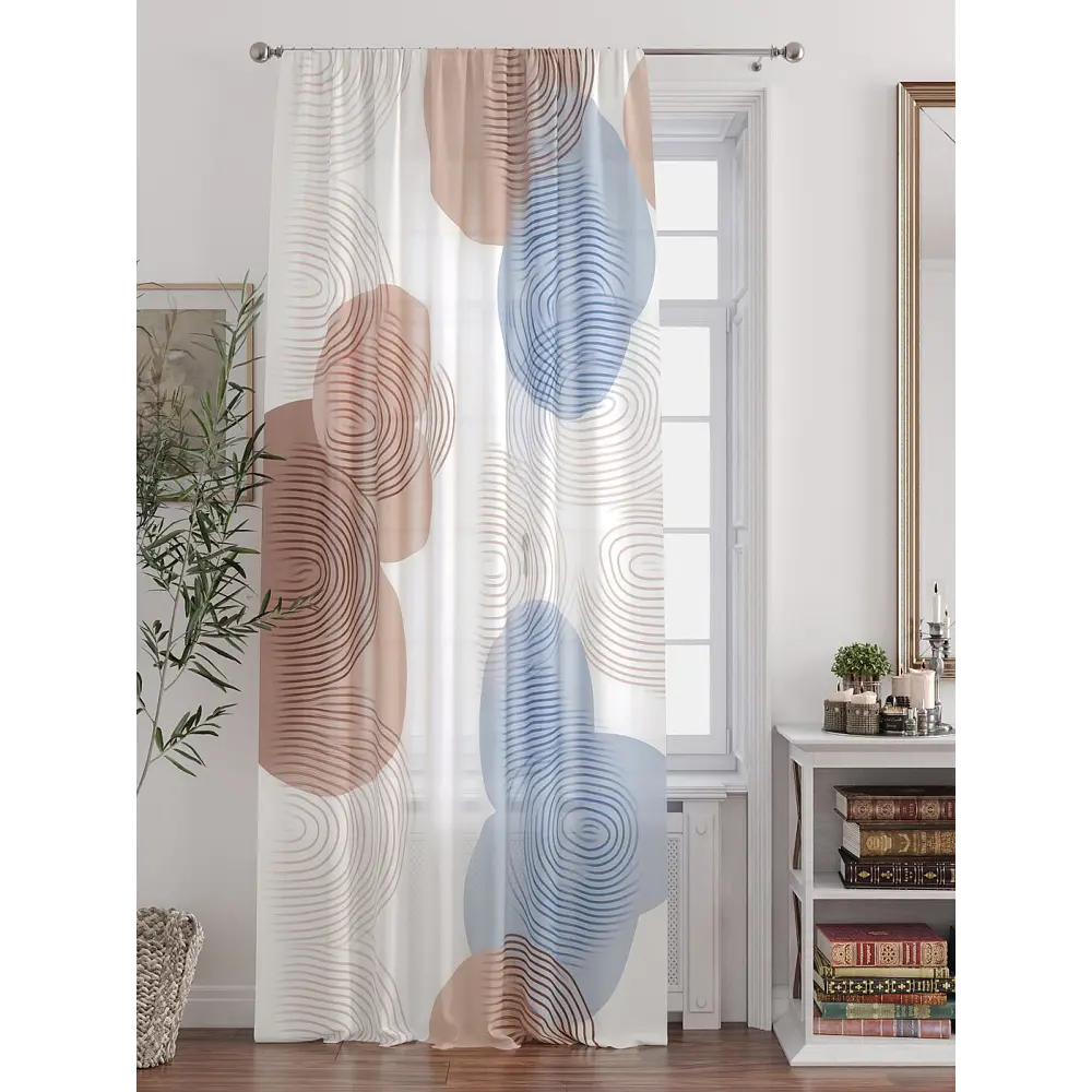 Фото 2 Тюль At home Базовая коллекция AT588297 на шторной ленте 250x150 см цвет бежевый