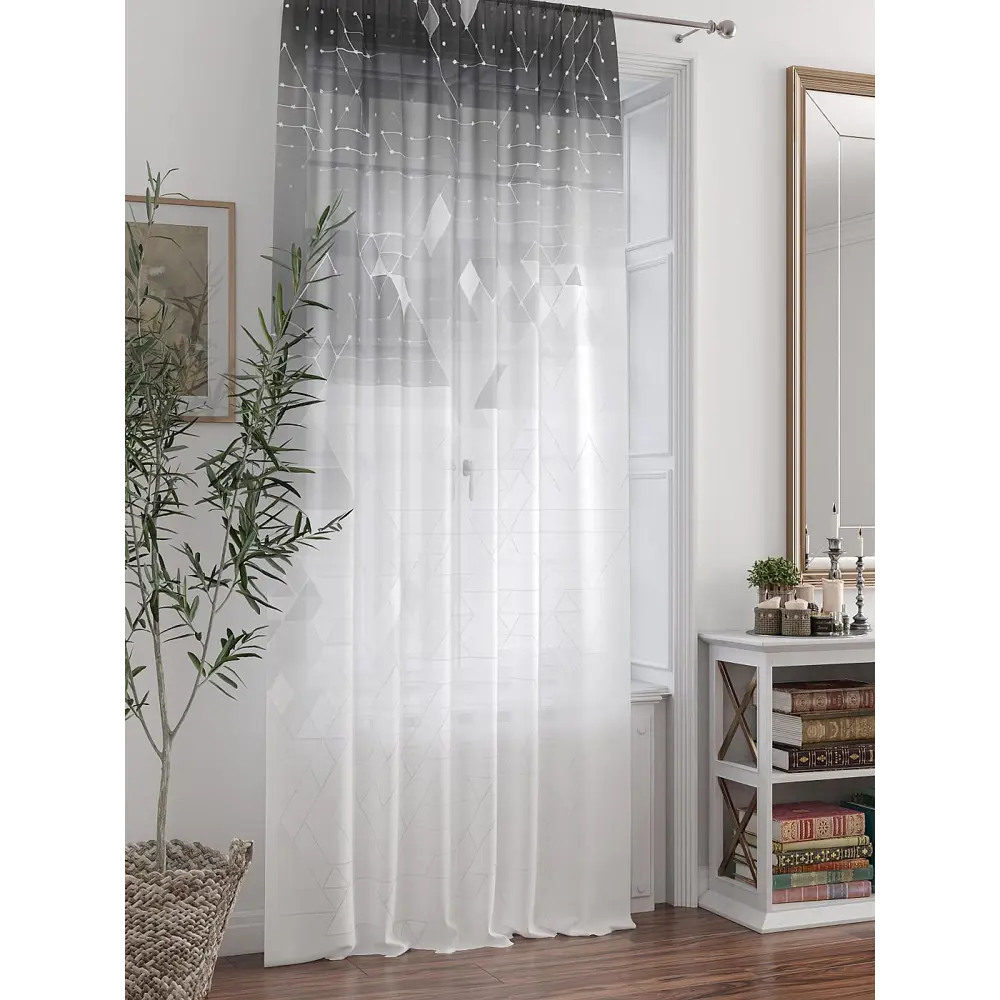 Фото 6 Тюль At home Базовая коллекция AT588301 на шторной ленте 250x150 см цвет белый Фото 6 Тюль At home Базовая коллекция AT588301 на шторной ленте 250x150 см цвет белый