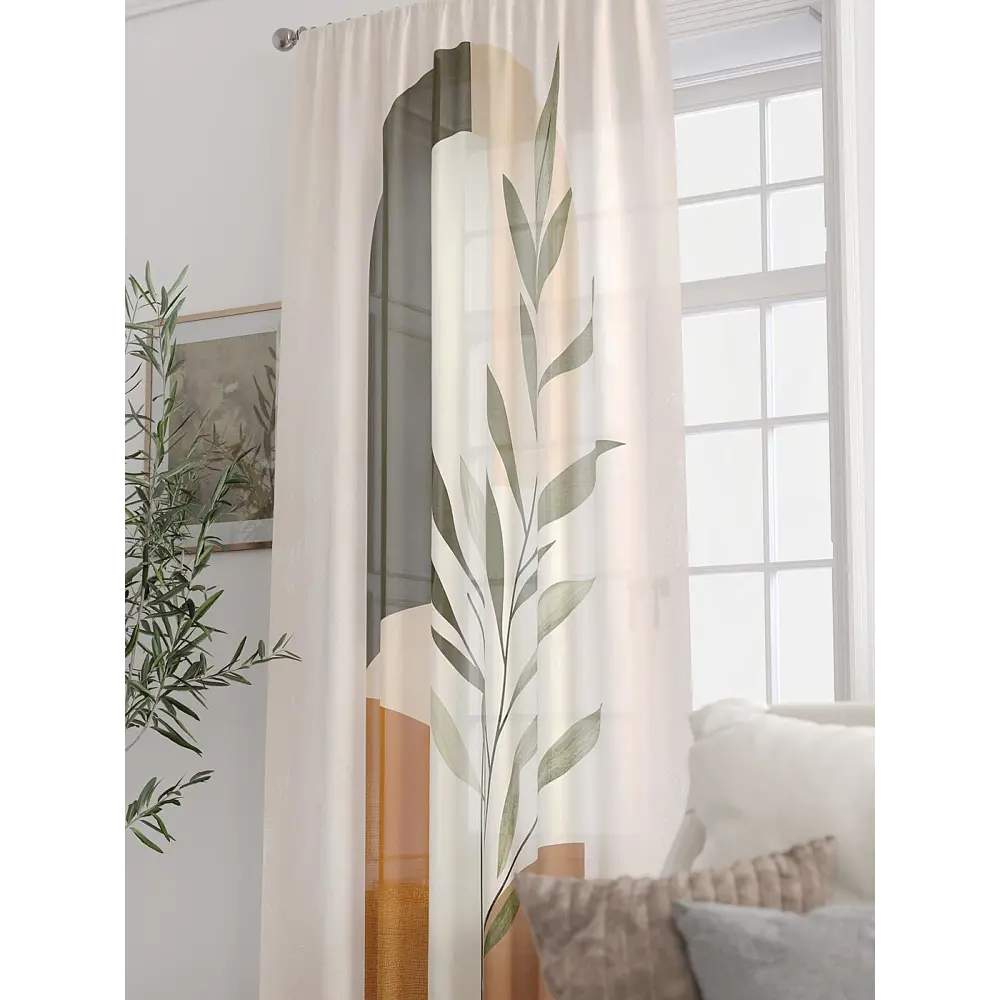 Фото 2 Тюль At home Базовая коллекция AT588302 на шторной ленте 250x150 см цвет бежевый Фото 2 Тюль At home Базовая коллекция AT588302 на шторной ленте 250x150 см цвет бежевый