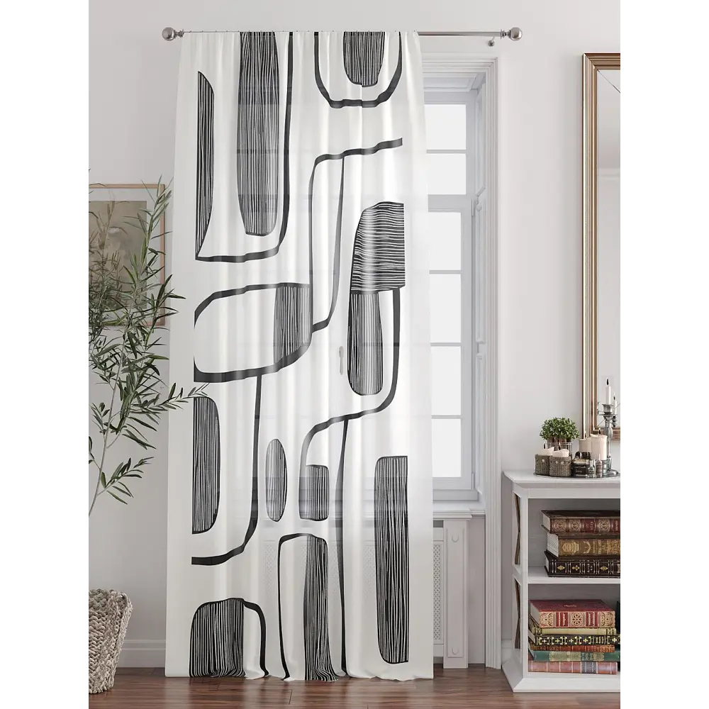 Фото 4 Тюль At home Базовая коллекция AT588303 на шторной ленте 250x150 см цвет белый Фото 4 Тюль At home Базовая коллекция AT588303 на шторной ленте 250x150 см цвет белый