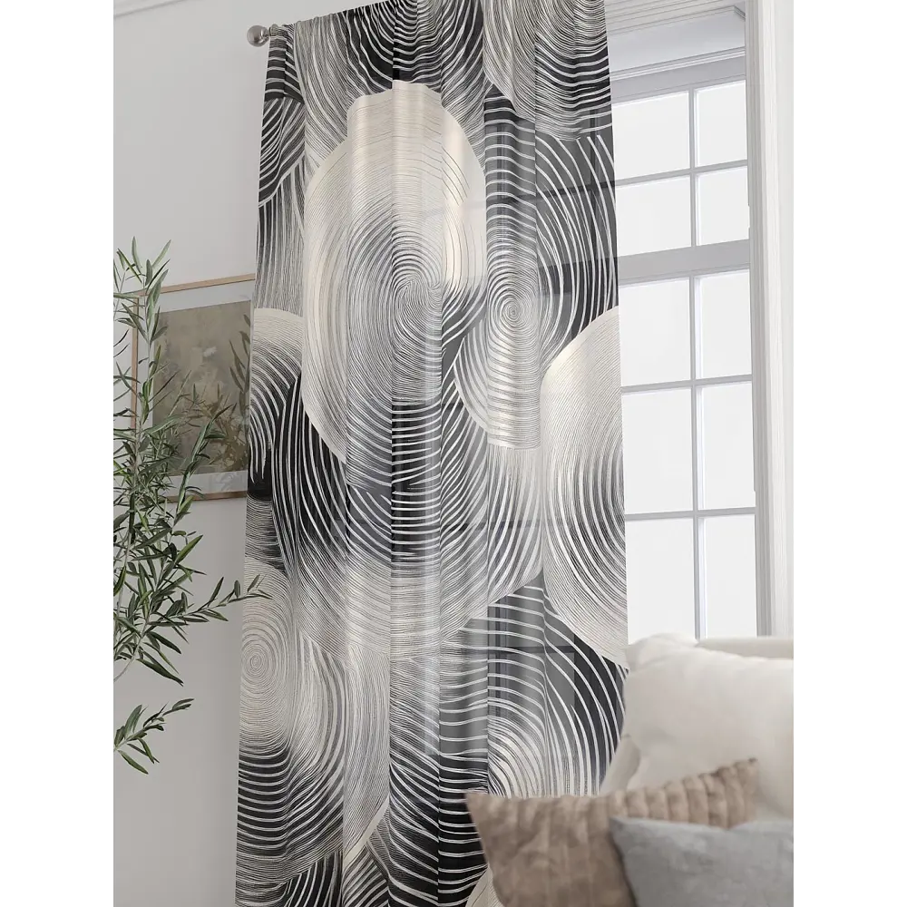 Фото Тюль At home Базовая коллекция AT588308 на шторной ленте 250x150 см цвет бежевый Фото Тюль At home Базовая коллекция AT588308 на шторной ленте 250x150 см цвет бежевый