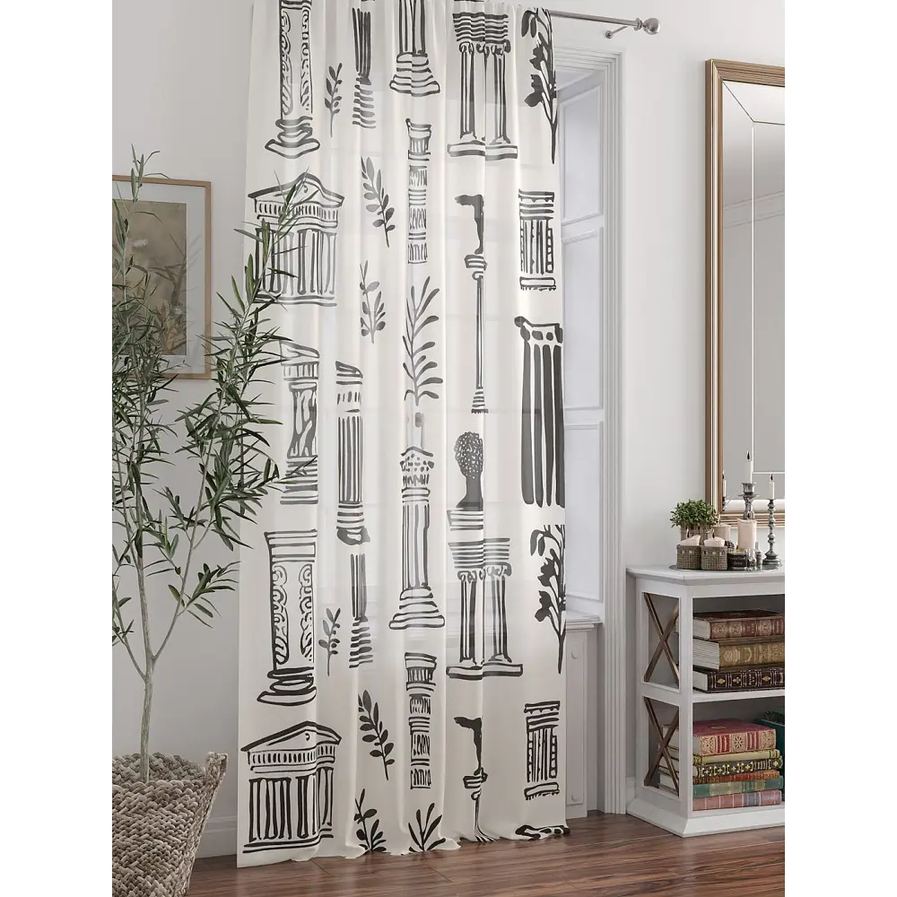 Фото 6 Тюль At home Базовая коллекция AT588314 на шторной ленте 250x150 см цвет серый Фото 6 Тюль At home Базовая коллекция AT588314 на шторной ленте 250x150 см цвет серый