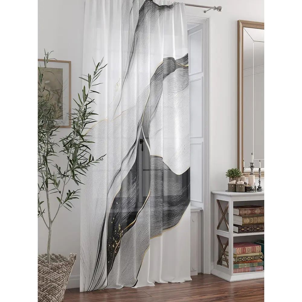 Фото 3 Тюль At home Базовая коллекция AT588317 на шторной ленте 250x150 см цвет белый Фото 3 Тюль At home Базовая коллекция AT588317 на шторной ленте 250x150 см цвет белый