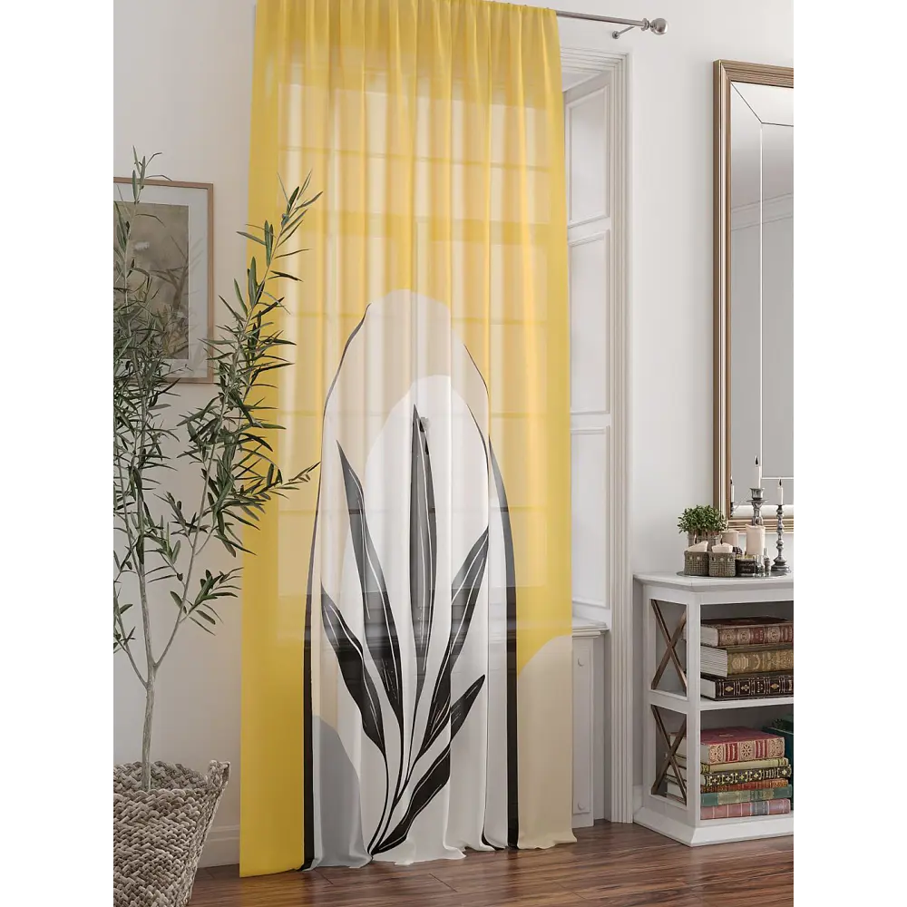 Фото 7 Тюль At home Базовая коллекция AT588328 на шторной ленте 250x150 см цвет желтый Фото 7 Тюль At home Базовая коллекция AT588328 на шторной ленте 250x150 см цвет желтый