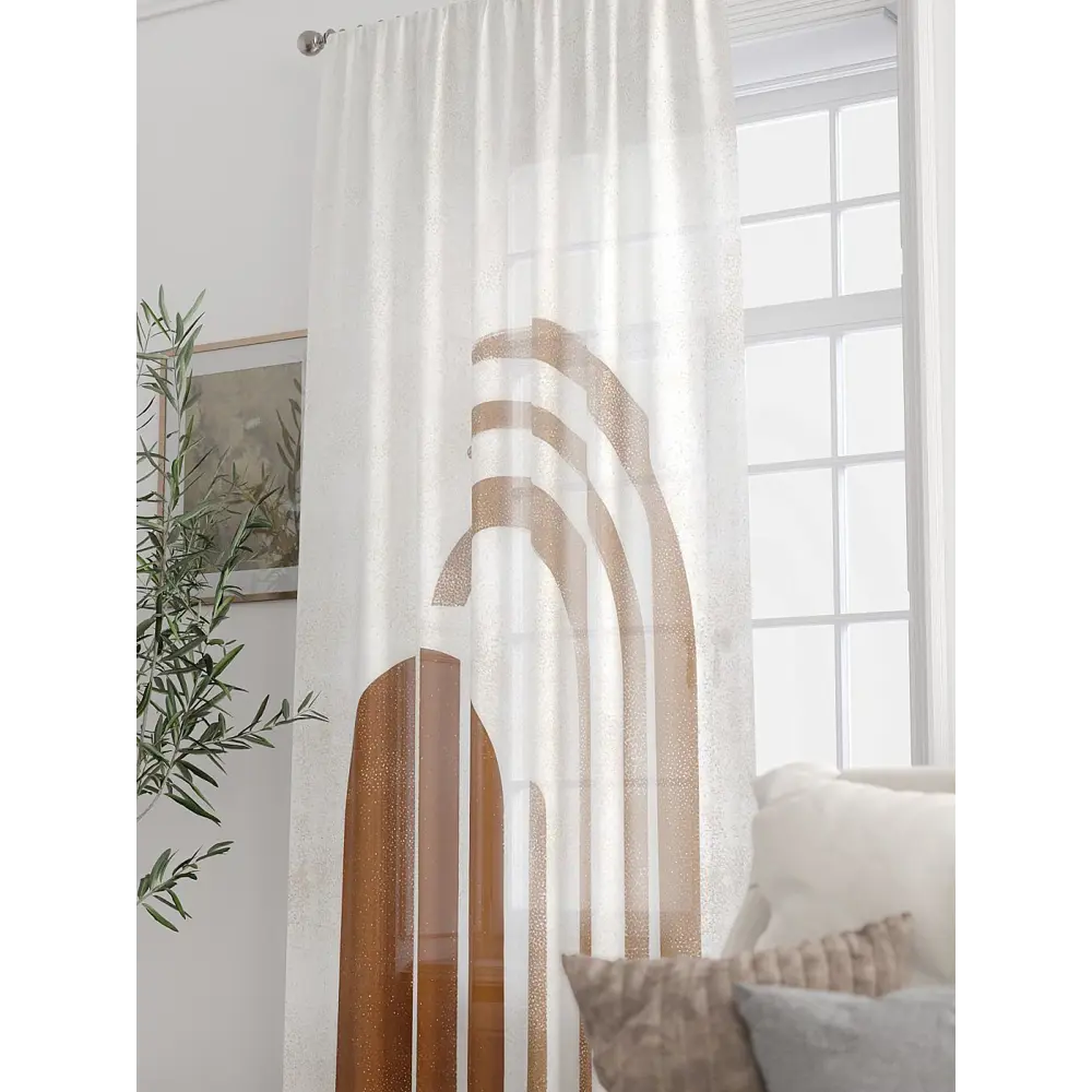 Фото 5 Тюль At home Базовая коллекция AT588329 на шторной ленте 250x150 см цвет бежевый Фото 5 Тюль At home Базовая коллекция AT588329 на шторной ленте 250x150 см цвет бежевый