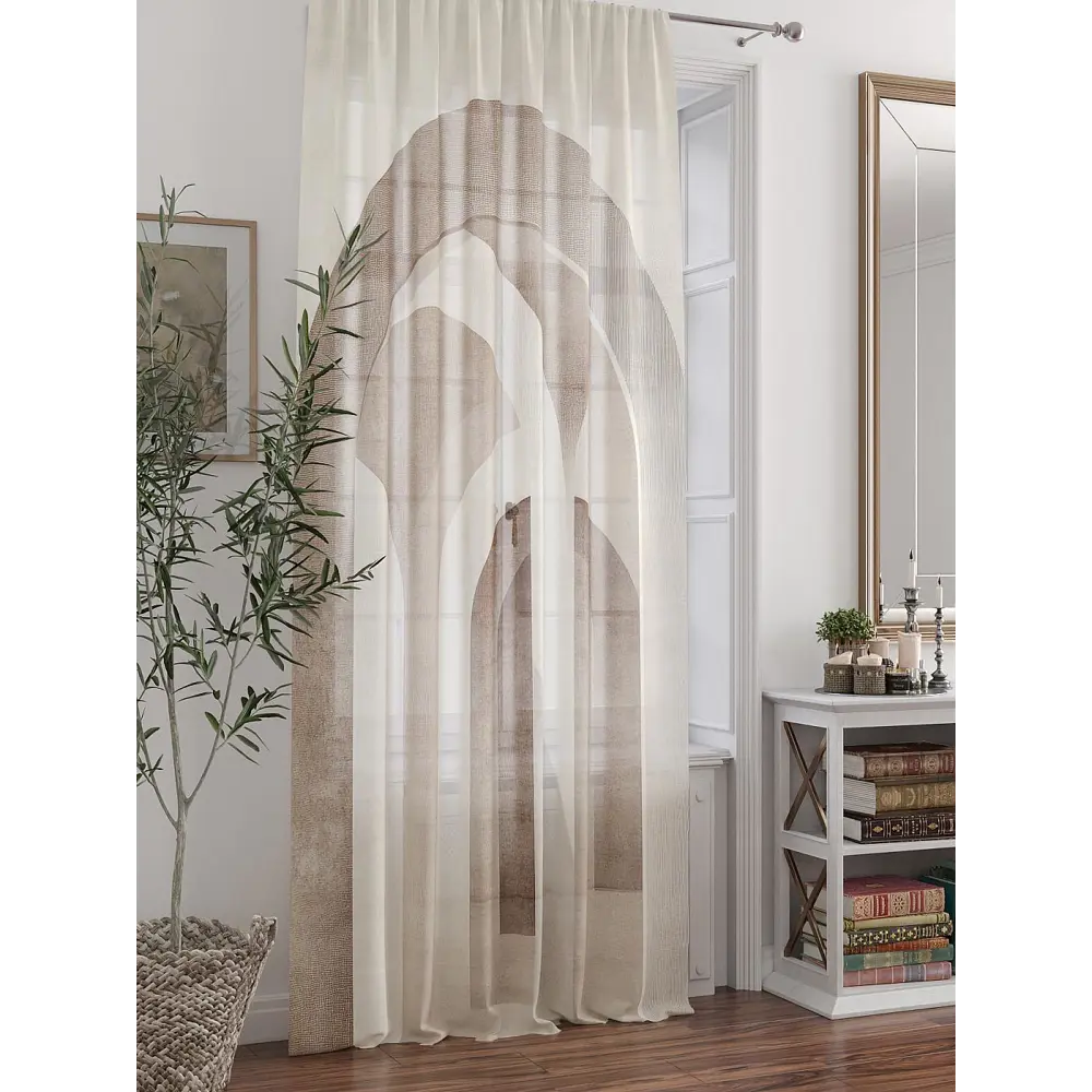 Фото 5 Тюль At home Базовая коллекция AT588335 на шторной ленте 250x150 см цвет бежевый Фото 5 Тюль At home Базовая коллекция AT588335 на шторной ленте 250x150 см цвет бежевый