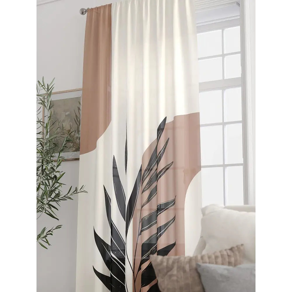 Фото 4 Тюль At home Базовая коллекция AT588341 на шторной ленте 250x150 см цвет серый Фото 4 Тюль At home Базовая коллекция AT588341 на шторной ленте 250x150 см цвет серый