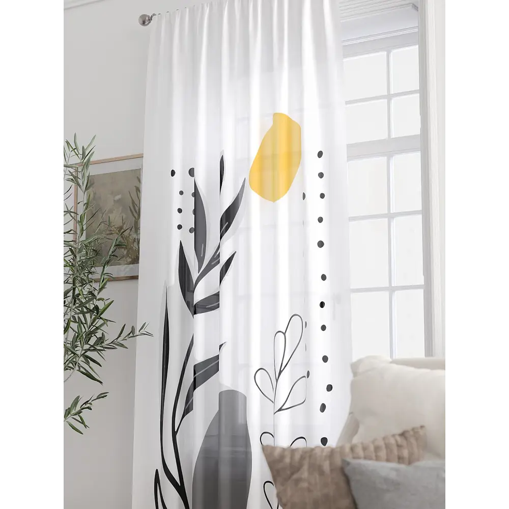 Фото 8 Тюль At home Базовая коллекция AT588342 на шторной ленте 250x150 см цвет белый Фото 8 Тюль At home Базовая коллекция AT588342 на шторной ленте 250x150 см цвет белый