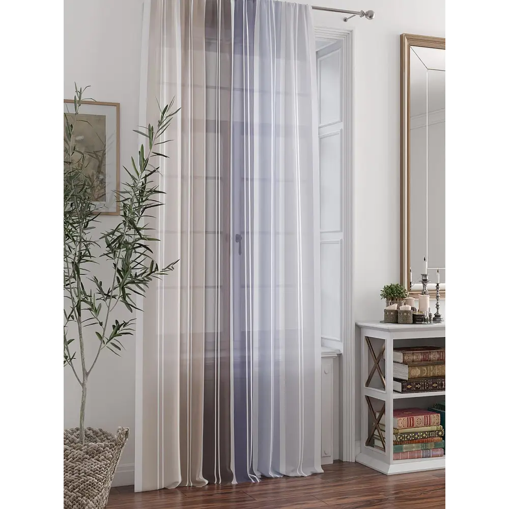 Фото Тюль At home Базовая коллекция AT588352 на шторной ленте 250x150 см цвет бежевый Фото Тюль At home Базовая коллекция AT588352 на шторной ленте 250x150 см цвет бежевый