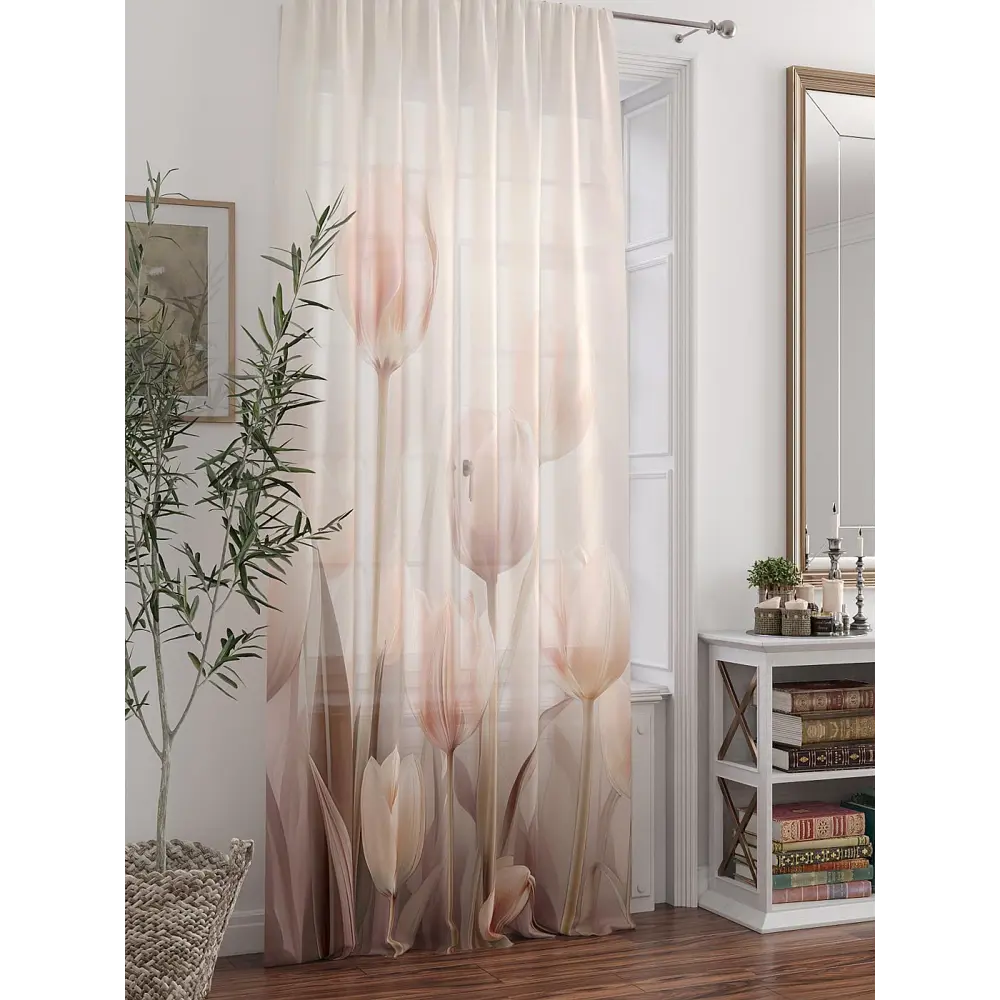 Фото 7 Тюль At home Базовая коллекция AT588355 на шторной ленте 250x150 см цвет бежевый Фото 7 Тюль At home Базовая коллекция AT588355 на шторной ленте 250x150 см цвет бежевый