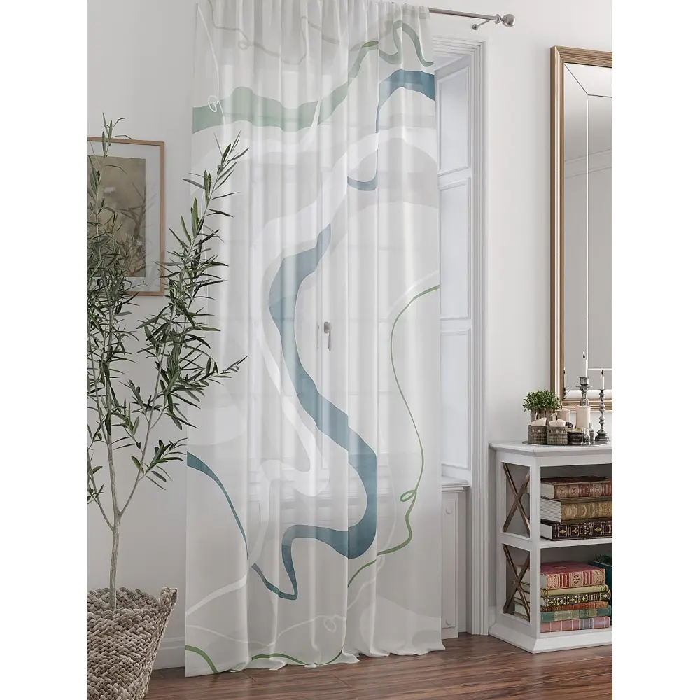 Фото 2 Тюль At home Базовая коллекция AT588375 на шторной ленте 250x150 см цвет бежевый Фото 2 Тюль At home Базовая коллекция AT588375 на шторной ленте 250x150 см цвет бежевый