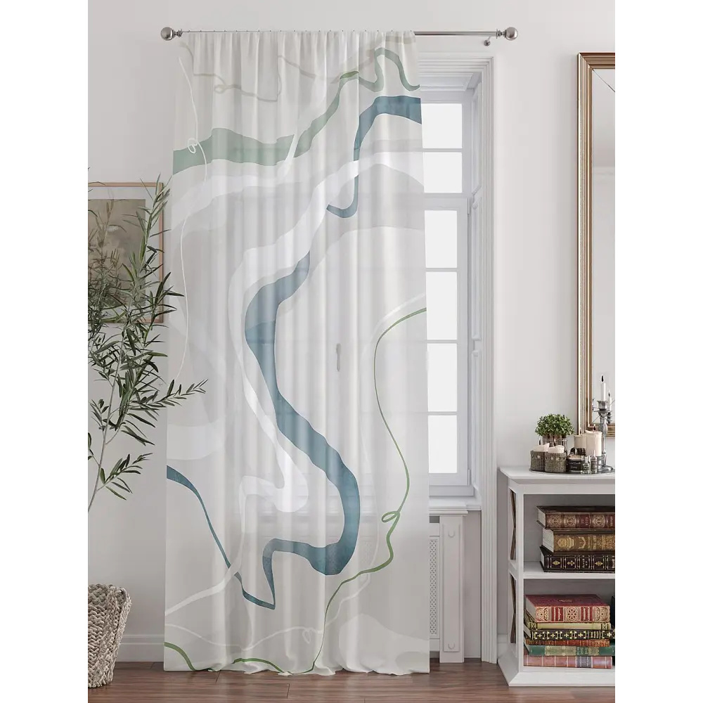 Фото 4 Тюль At home Базовая коллекция AT588375 на шторной ленте 250x150 см цвет бежевый Фото 4 Тюль At home Базовая коллекция AT588375 на шторной ленте 250x150 см цвет бежевый