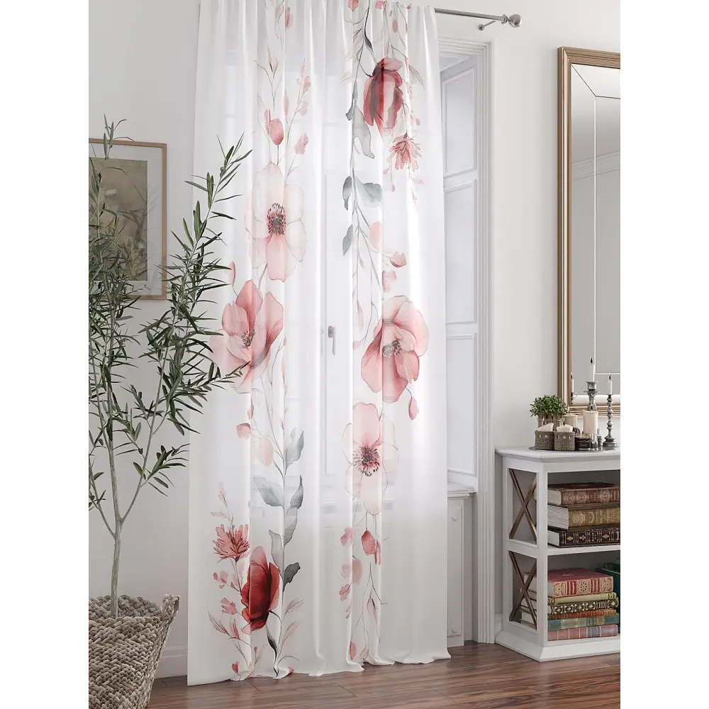 Фото Тюль At home Базовая коллекция AT588383 на шторной ленте 250x150 см цвет белый