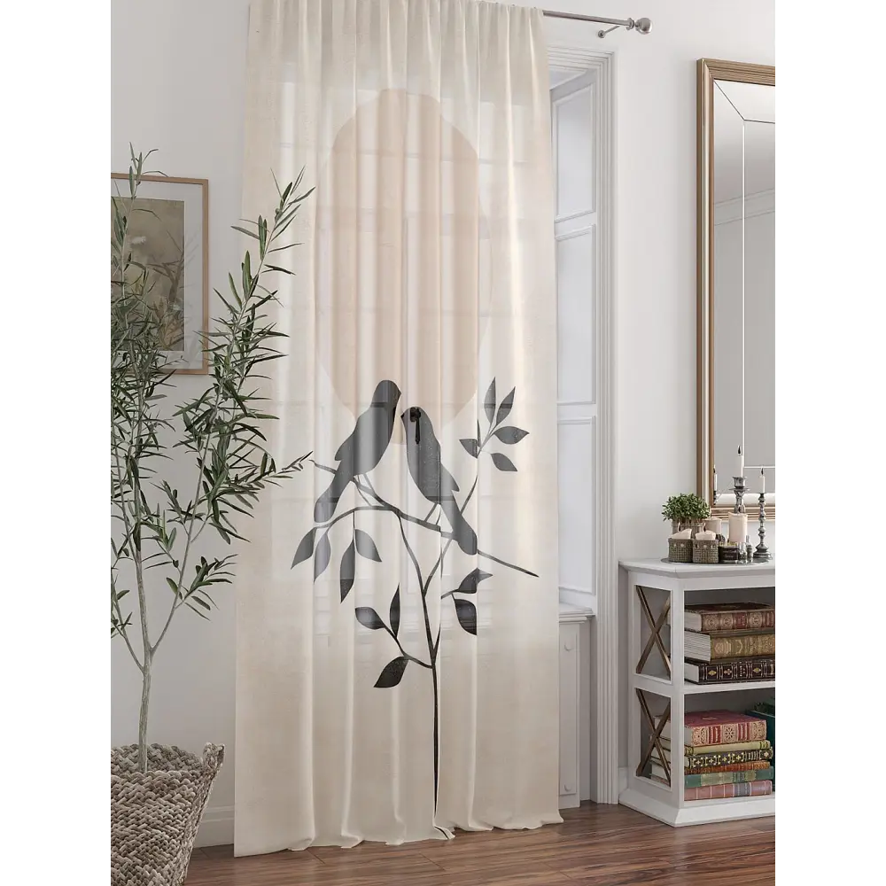 Фото 4 Тюль At home Базовая коллекция AT588392 на шторной ленте 250x150 см цвет бежевый Фото 4 Тюль At home Базовая коллекция AT588392 на шторной ленте 250x150 см цвет бежевый