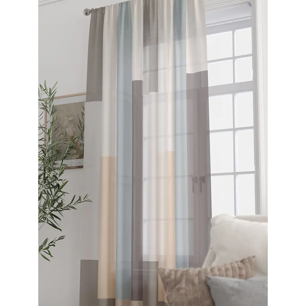 Фото 7 Тюль At home Базовая коллекция AT588395 на шторной ленте 250x150 см цвет серый Фото 7 Тюль At home Базовая коллекция AT588395 на шторной ленте 250x150 см цвет серый