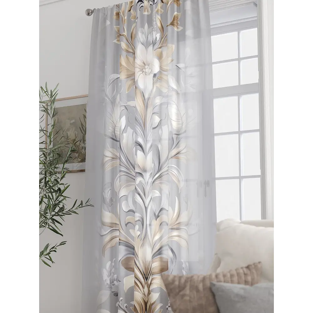 Фото 7 Тюль At home Базовая коллекция AT588269 на шторной ленте 250x150 см цвет бежевый Фото 7 Тюль At home Базовая коллекция AT588269 на шторной ленте 250x150 см цвет бежевый