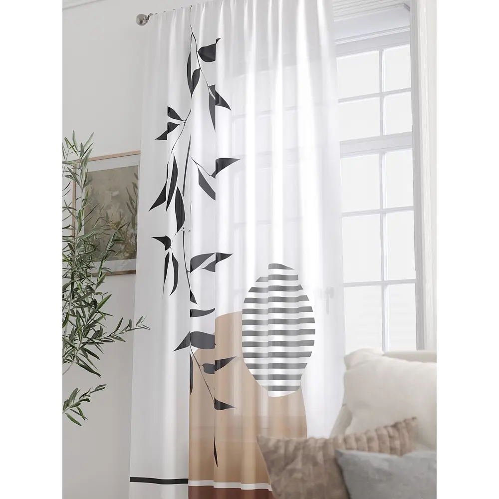 Фото 4 Тюль At home Базовая коллекция AT588194 на шторной ленте 250x150 см цвет бежевый Фото 4 Тюль At home Базовая коллекция AT588194 на шторной ленте 250x150 см цвет бежевый