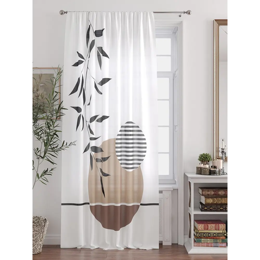 Фото 3 Тюль At home Базовая коллекция AT588194 на шторной ленте 250x150 см цвет бежевый Фото 3 Тюль At home Базовая коллекция AT588194 на шторной ленте 250x150 см цвет бежевый