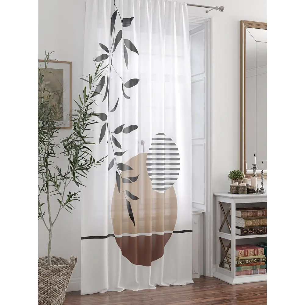 Фото 2 Тюль At home Базовая коллекция AT588194 на шторной ленте 250x150 см цвет бежевый Фото 2 Тюль At home Базовая коллекция AT588194 на шторной ленте 250x150 см цвет бежевый