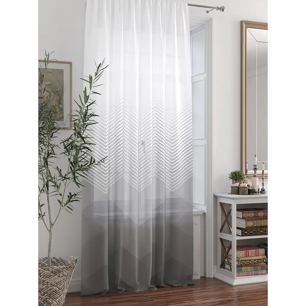 Фото Тюль At home Базовая коллекция AT588205 на шторной ленте 250x150 см цвет белый Фото Тюль At home Базовая коллекция AT588205 на шторной ленте 250x150 см цвет белый